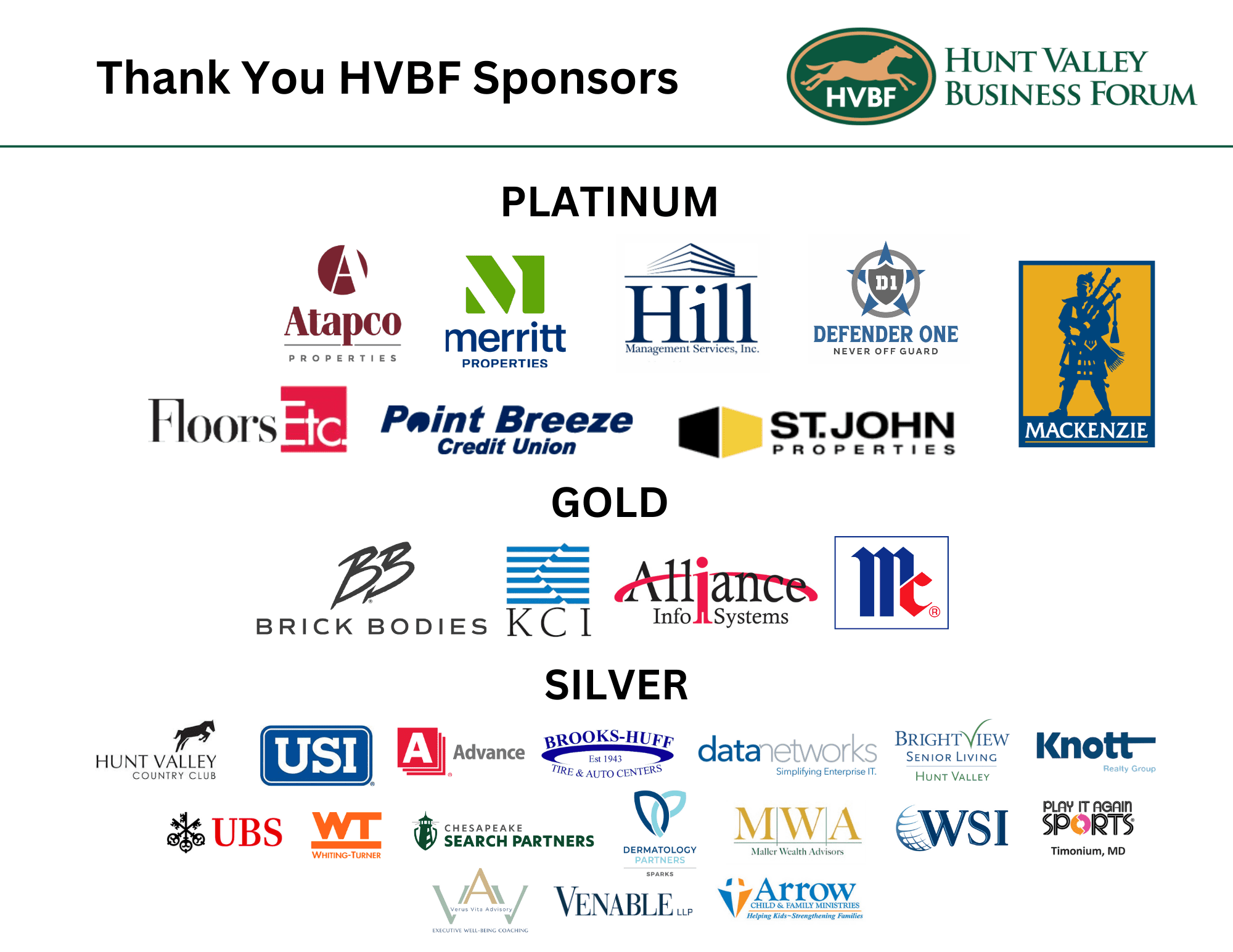 HVBF 2024 Sponsors